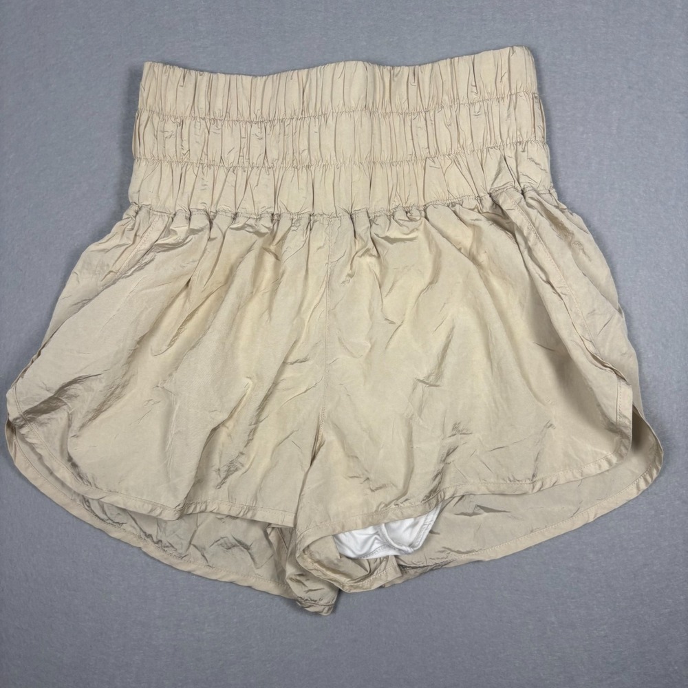 FREE PEOPLE FP Movement The Way Home Running Shorts Beige Women's Size‎ Medium